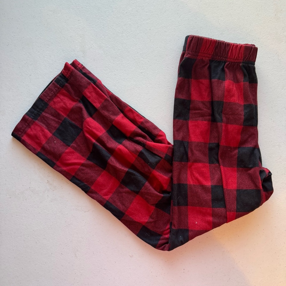 Girls Red and Black Plaid Pajama Pants | M